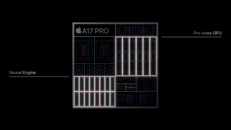 iPhone 15 Pro及iPhone 15 Pro Max換上最新的A17 Pro Bionic仿生芯片。