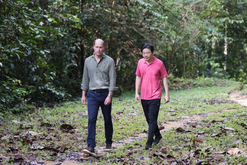 黃循財去年曾接待到訪的英國威廉王子。路透社