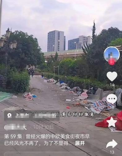 盛極一時的中歐街夜市月前已經停運。